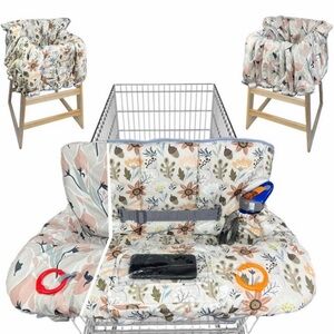 Floral Shopping Cart and High Chair Cover